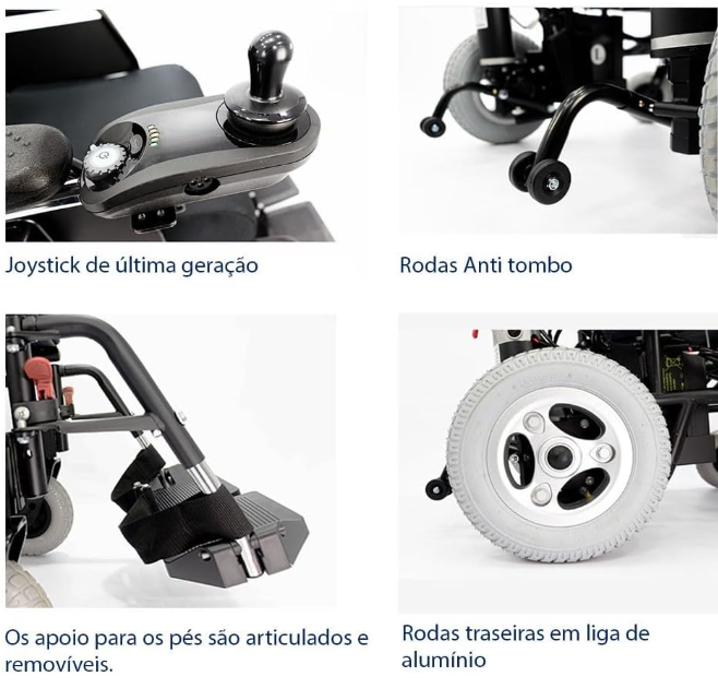 Cadeira de Rodas Motorizada Dobrável modelo LY103 - Praxis-46 cm
