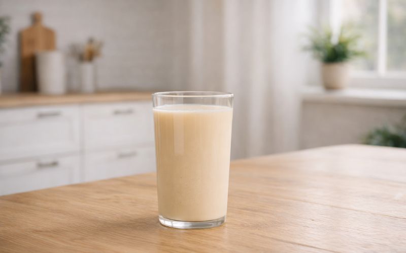 Shake proteico utilizado como complemento nutricional por idosos