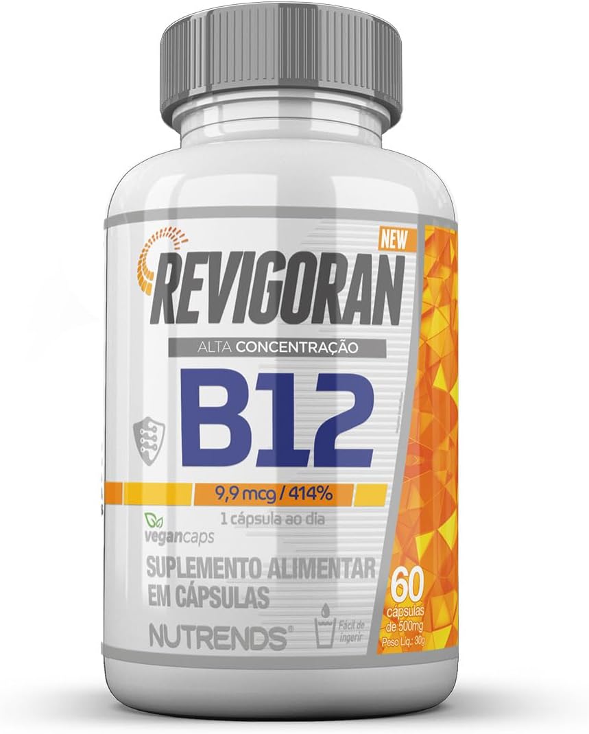 Nutrends Revigoran Vitamina B12 9 9Mcg - Alta Concentração - 60 Cápsulas