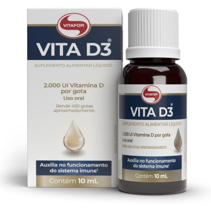 Vitafor Vita D3 2000 UI suplemento de vitamina D3 em gotas