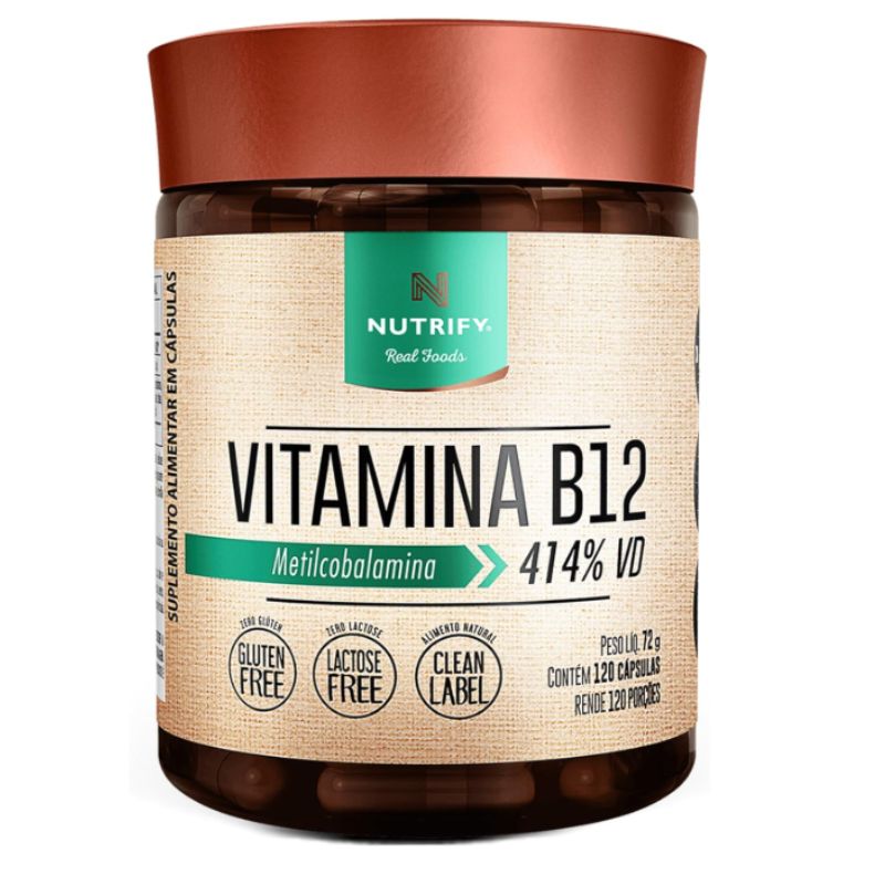 Vitamina B12 Nutrify metilcobalamina 120 cápsulas