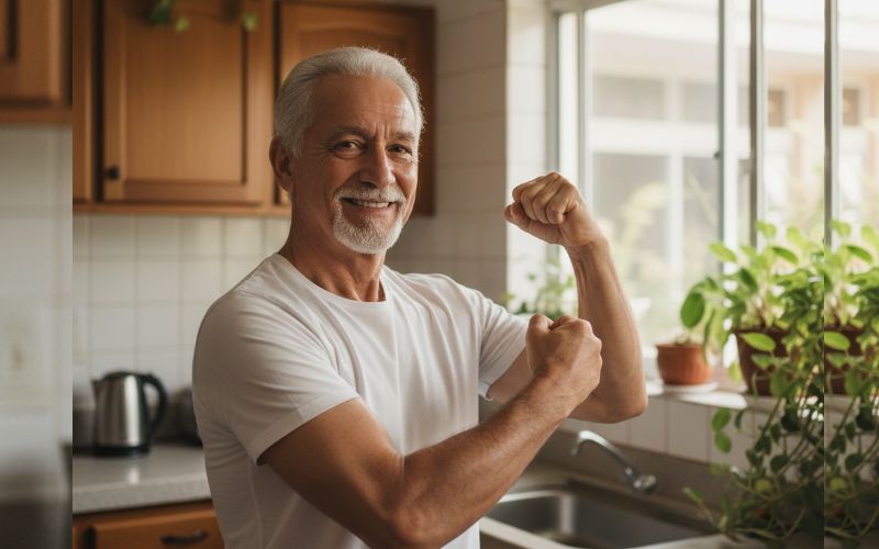 beneficios do whey protein para idosos na massa muscular