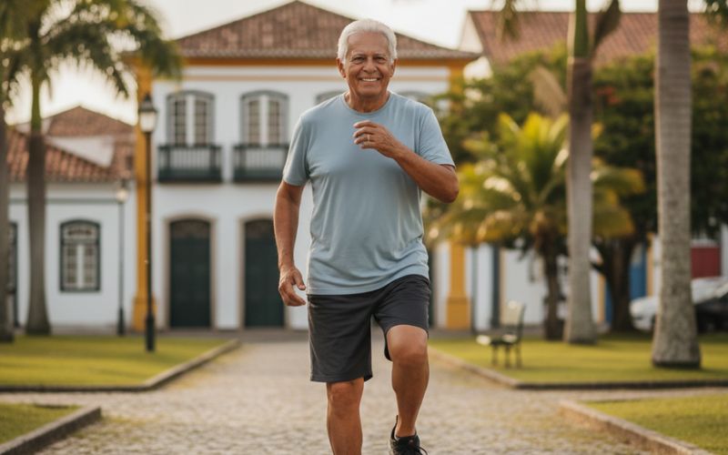 idosos ativos usando whey protein com segurança