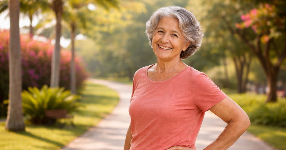 Idoso ativo representando a importância da ingestão adequada de proteínas na terceira idade