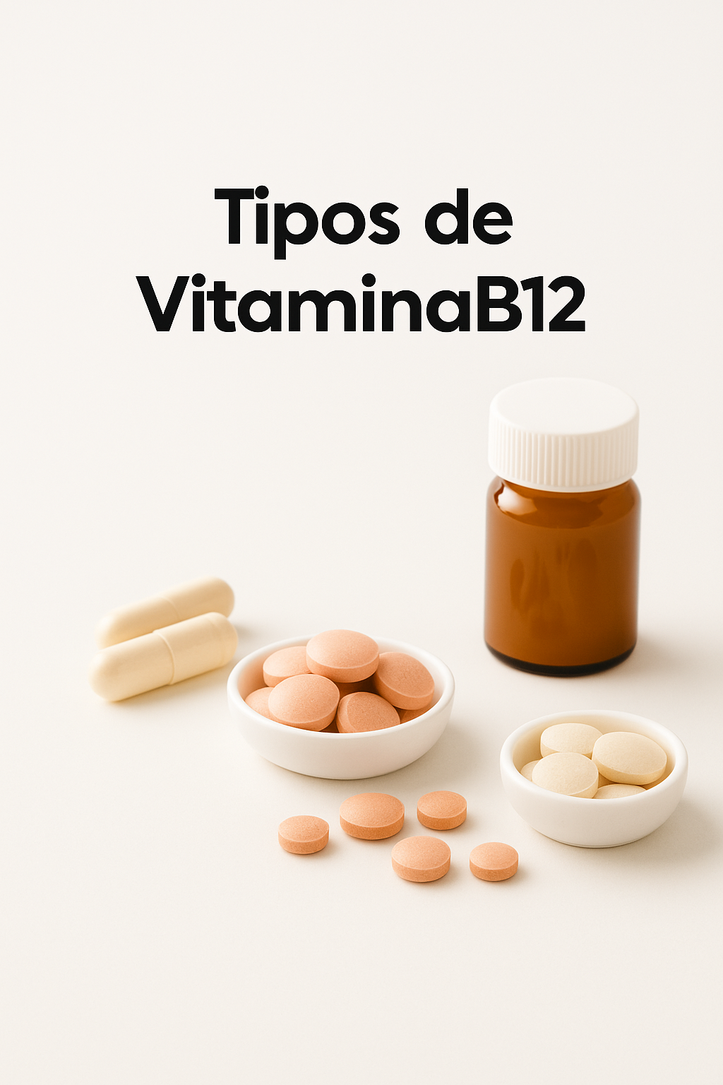 Formas de vitamina B12: metilcobalamina, cianocobalamina e hidroxicobalamina.