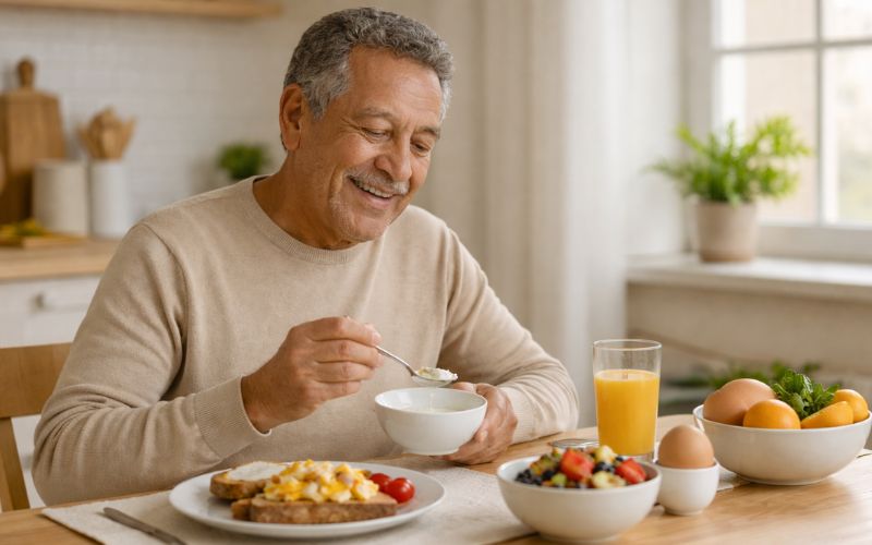 digestão de proteínas em idosos com alimentação leve