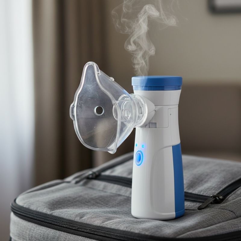 inalador portátil compacto indicado para idosos
