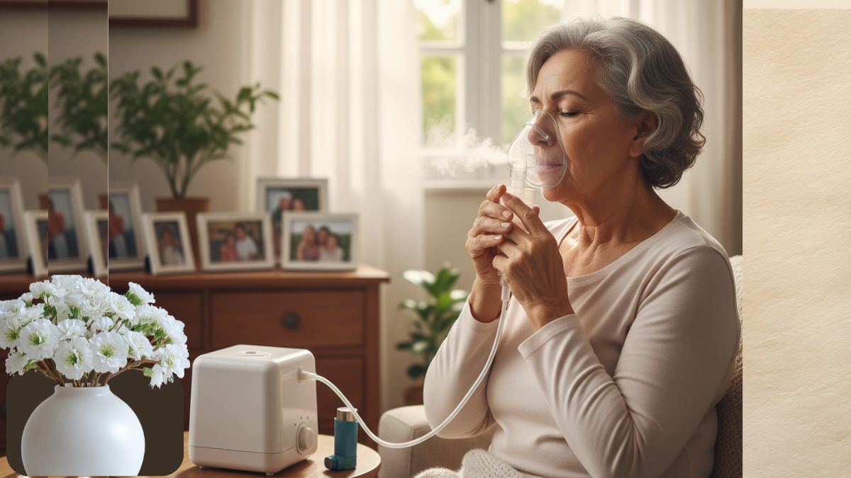 Inaladores e nebulizadores para idosos no cuidado respiratório domiciliar