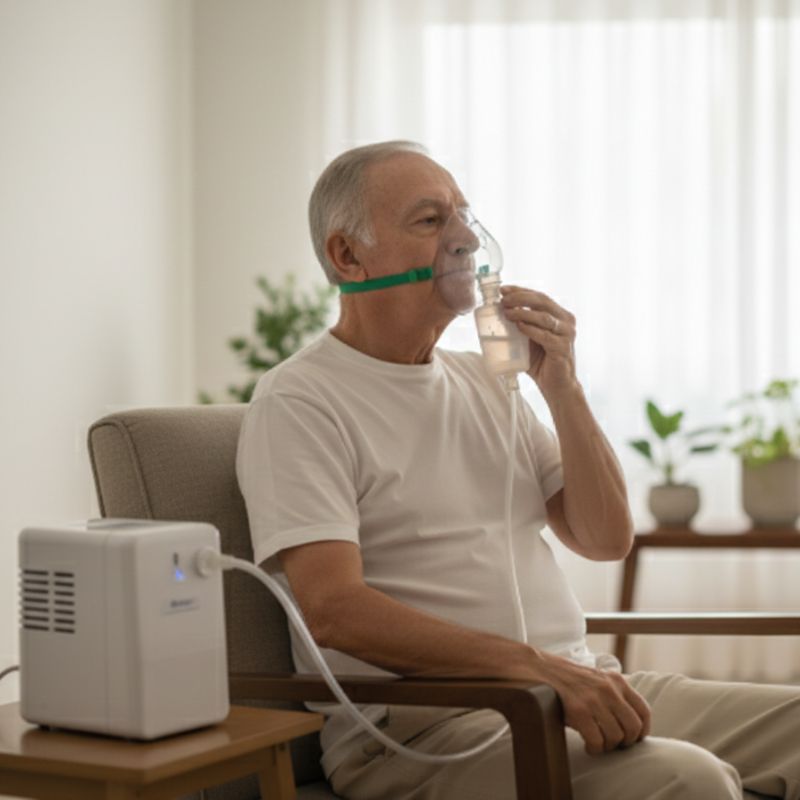 postura correta para uso de inalador em idosos