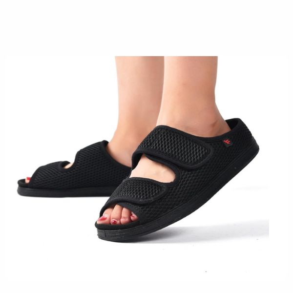 sandalia ortopedica feminina siomlana para diabeticas e pes inchados