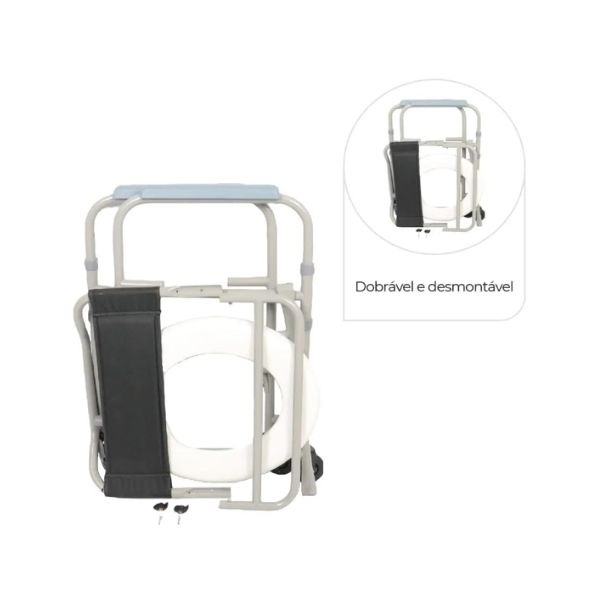 cadeira de banho dobrável dellamed d30 para banheiro pequeno