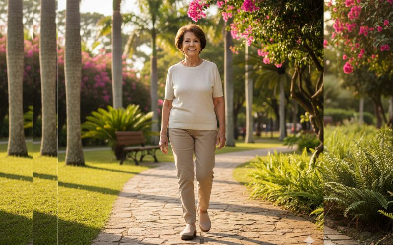 Idoso usando sapato ortopédico confortável no dia a dia