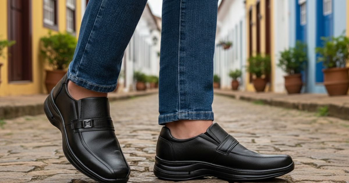 sapatos ortopédicos masculinos confortáveis para uso diário