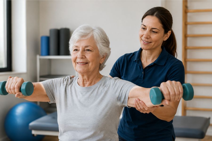 Exercícios ajudam idosos com sarcopenia